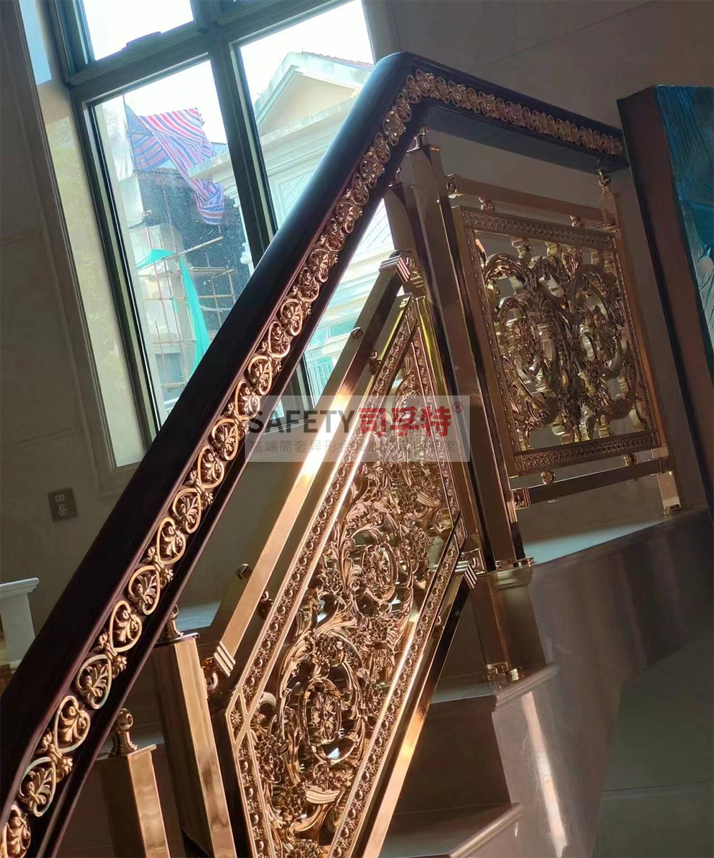 銅藝樓梯扶手：結構獨特，造型優美，堅固耐用[司孚特銅藝護欄，銅樓梯扶手](圖5)